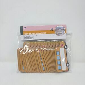 School Bus Dry Erase Magnets Set of 26